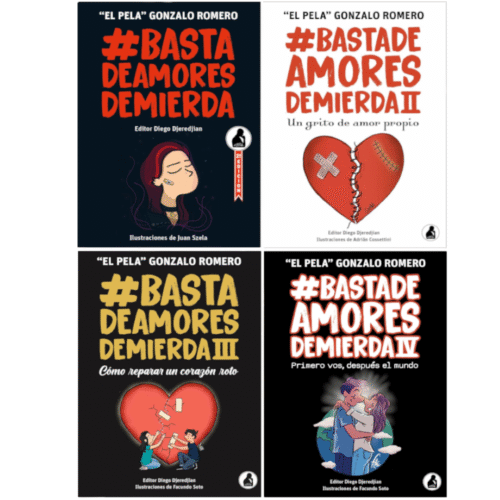 PAQUETE: Basta De Amores De Mierda 4 Libros