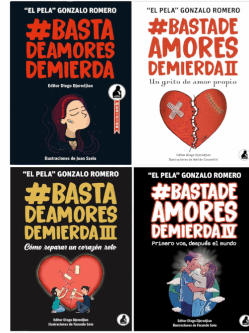 PAQUETE: Basta De Amores De Mierda 4 Libros
