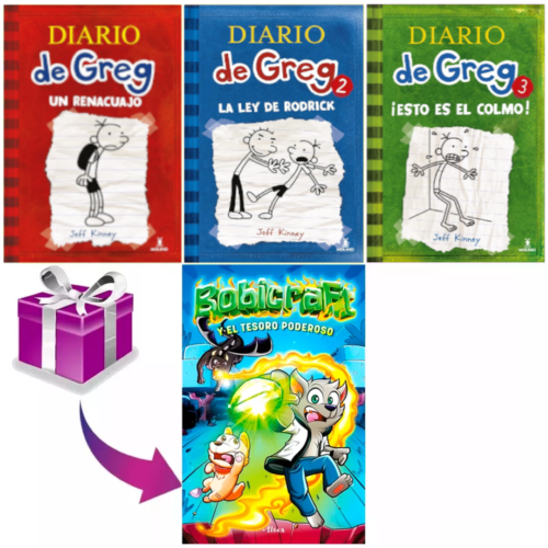 PAQUETE: El driario de greg 1, 2 y 3 + Regalo (Bobicraft)