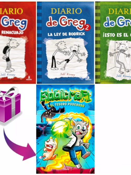 PAQUETE: El driario de greg 1, 2 y 3 + Regalo (Bobicraft)