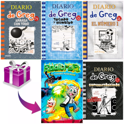 PAQUETE: El driario de greg 14, 15, 16 y 17 + Regalo (Bobicraft)