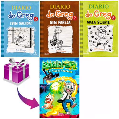 PAQUETE: El driario de greg 6, 7 y 8 + Regalo (Bobicraft)