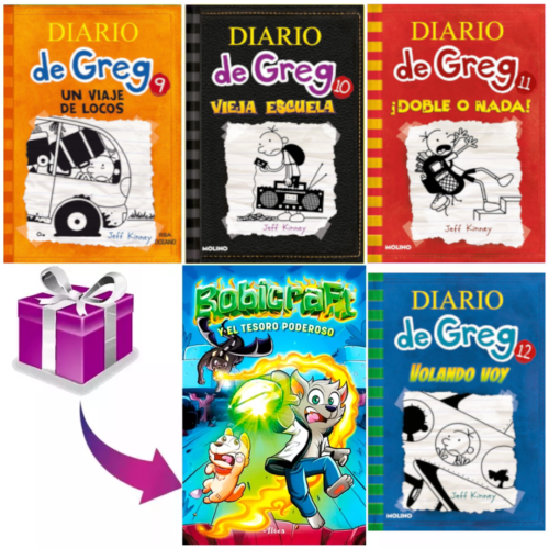 PAQUETE: El driario de greg 9, 10, 11 y 12 + Regalo (Bobicraft)