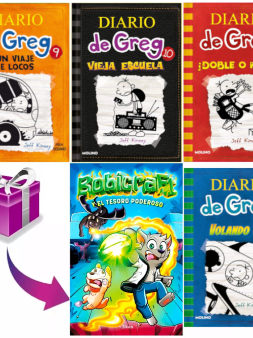 PAQUETE: El driario de greg 9, 10, 11 y 12 + Regalo (Bobicraft)
