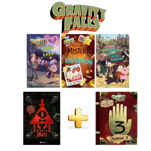 PAQUETE: Libro de Bill + Diario 3 + 3 libros Gravity Falls