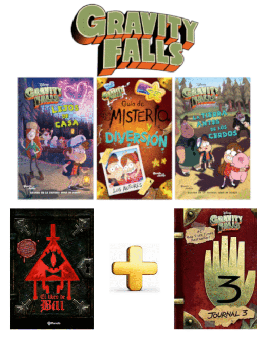 PAQUETE: Libro de Bill + Diario 3 + 3 libros Gravity Falls
