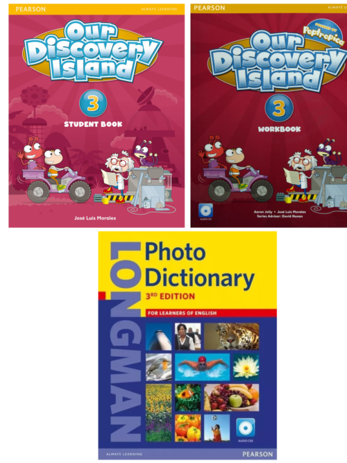 PAQUETE: Our discovery island 3 (Student book + Workbook) + Photo dictionary