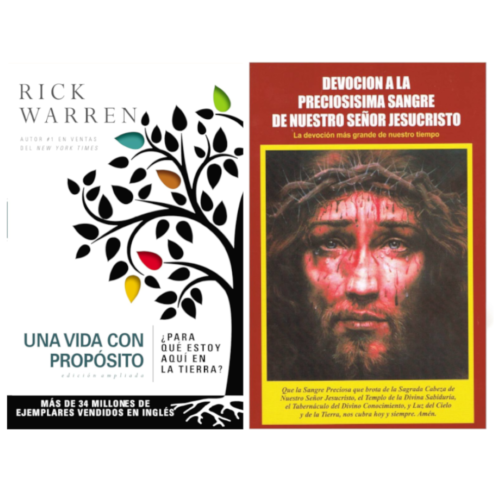 PAQUETE: Una vida con proposito + Devocion a la preciosisima sangre de nuestro señor Jesucristo
