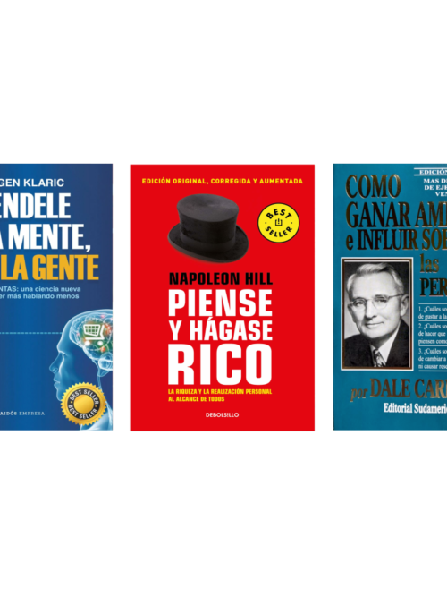 PAQUETE: Véndele a la mente, no a la gente + Piense y hágase rico + Como ganar amigos e influir sobre las personas