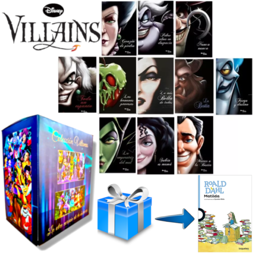 CAJA: Villanas Disney 11 libros + Matilda